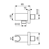 Cot de iesire dus cu suport Ideal Standard Atelier Conca auriu periat picture - 3