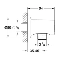 Cot de iesire dus Grohe Rainshower antracit lucios Hard Graphite picture - 4