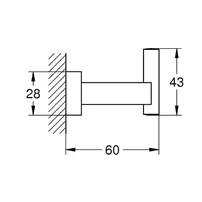 Cuier Grohe Essentials Cube antracit periat Hard Graphite picture - 3
