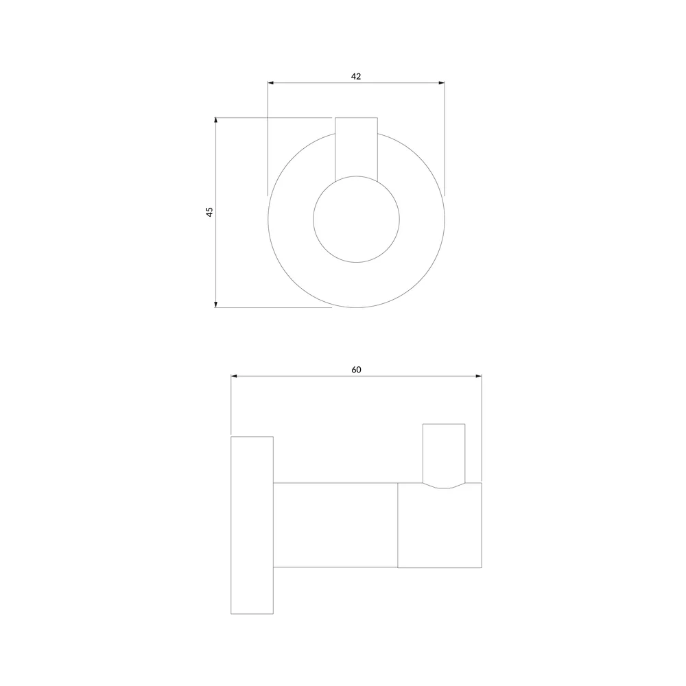 Cuier simplu Omnires Modern Project negru mat MP60110BL | Neakaisa.ro