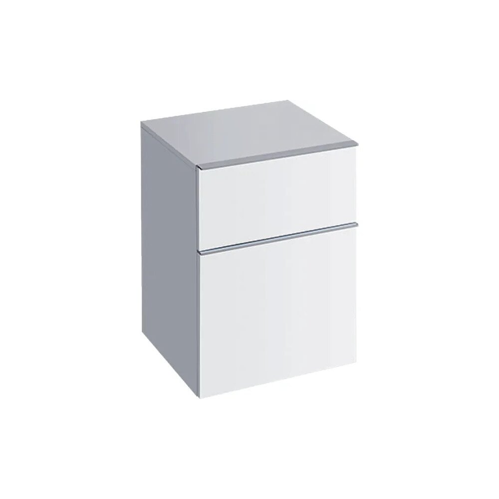 Dulap baie suspendat alb lucios Geberit Icon 2 sertare 45 cm Geberit