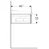 Dulap baza pentru lavoar suspendat Geberit Xeno2 alb 1 sertar 58 cm picture - 3