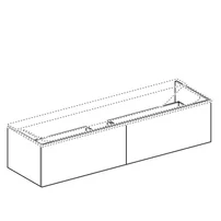Dulap baza pentru lavoar suspendat Geberit Xeno2 alb 2 sertare 140 cm picture - 3