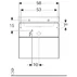Dulap baza pentru lavoar suspendat Geberit Xeno2 alb 2 sertare 58 cm picture - 5