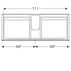 Dulap baza pentru lavoar suspendat Geberit Xeno2 alb 4 sertare 118 cm picture - 7