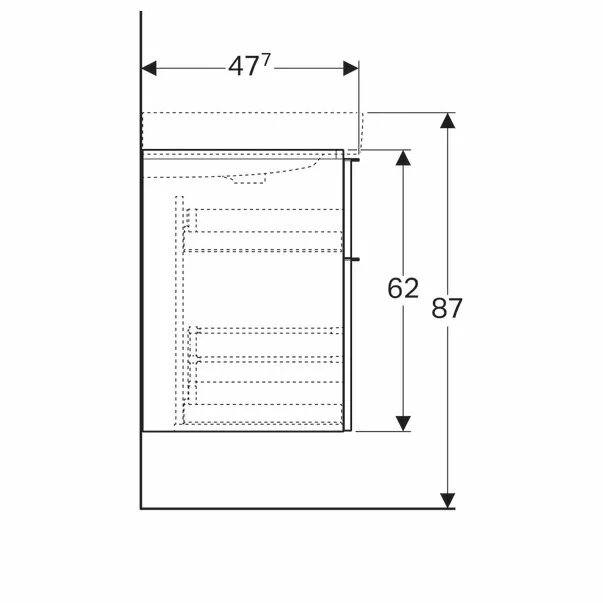 Dulap baza pentru lavoar suspendat alb lucios Geberit Icon 4 sertare 119 cm picture - 5