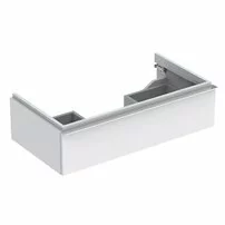 Dulap baza pentru lavoar suspendat alb mat Geberit Icon 1 sertar 90 cm