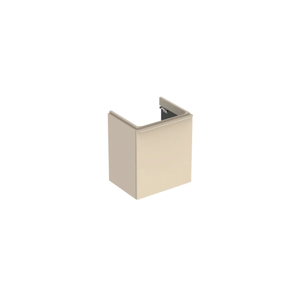 Dulap baza pentru lavoar suspendat Geberit Smyle Square gri nisip 1 usa opritor dreapta 54 cm Geberit