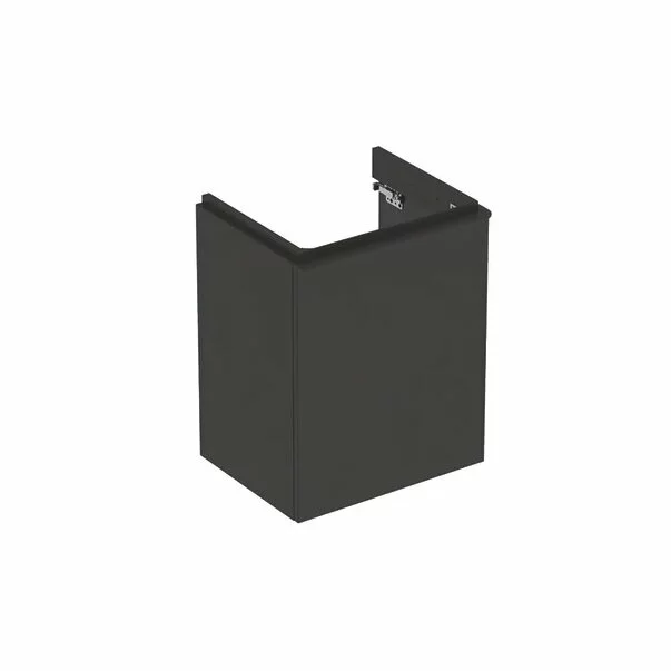 Dulap baza pentru lavoar suspendat Geberit Smyle Square lava gri inchis 1 usa opritor dreapta 50 cm