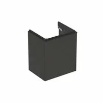 Dulap baza pentru lavoar suspendat Geberit Smyle Square lava gri inchis 1 usa opritor dreapta 54 cm