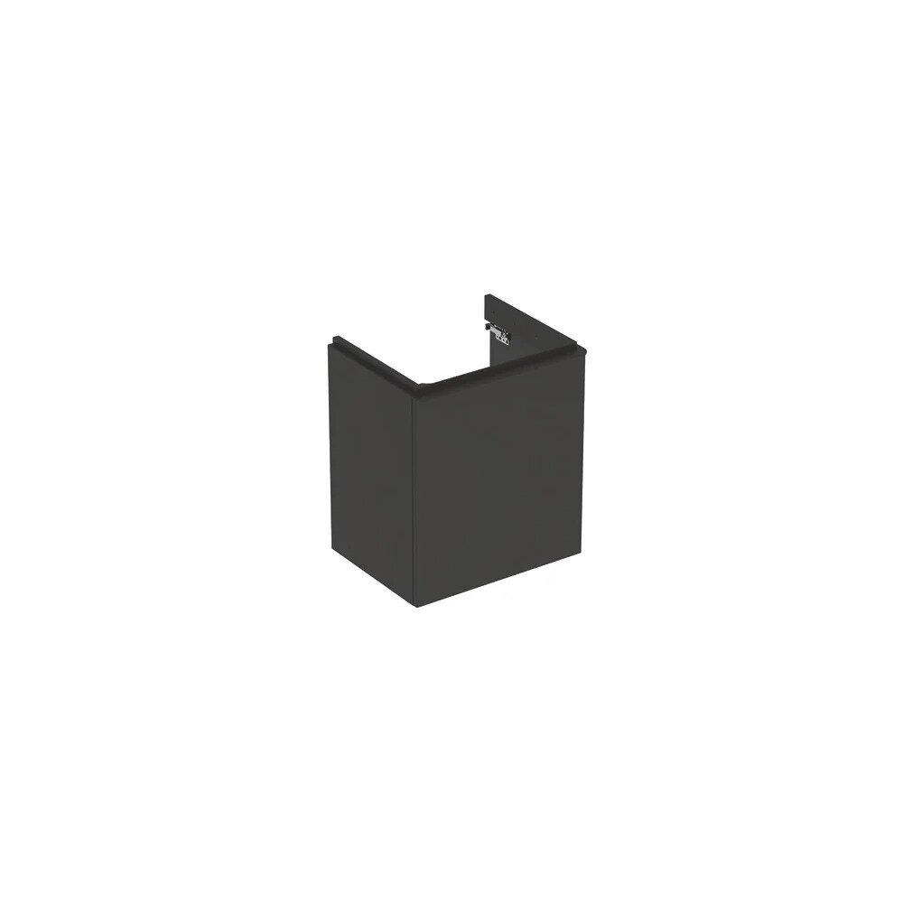 Dulap baza pentru lavoar suspendat Geberit Smyle Square lava gri inchis 1 usa opritor dreapta 54 cm Baie