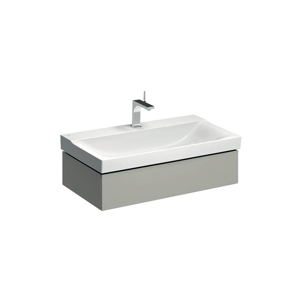 Dulap baza pentru lavoar suspendat Geberit Xeno2 greige 1 sertar 88 cm