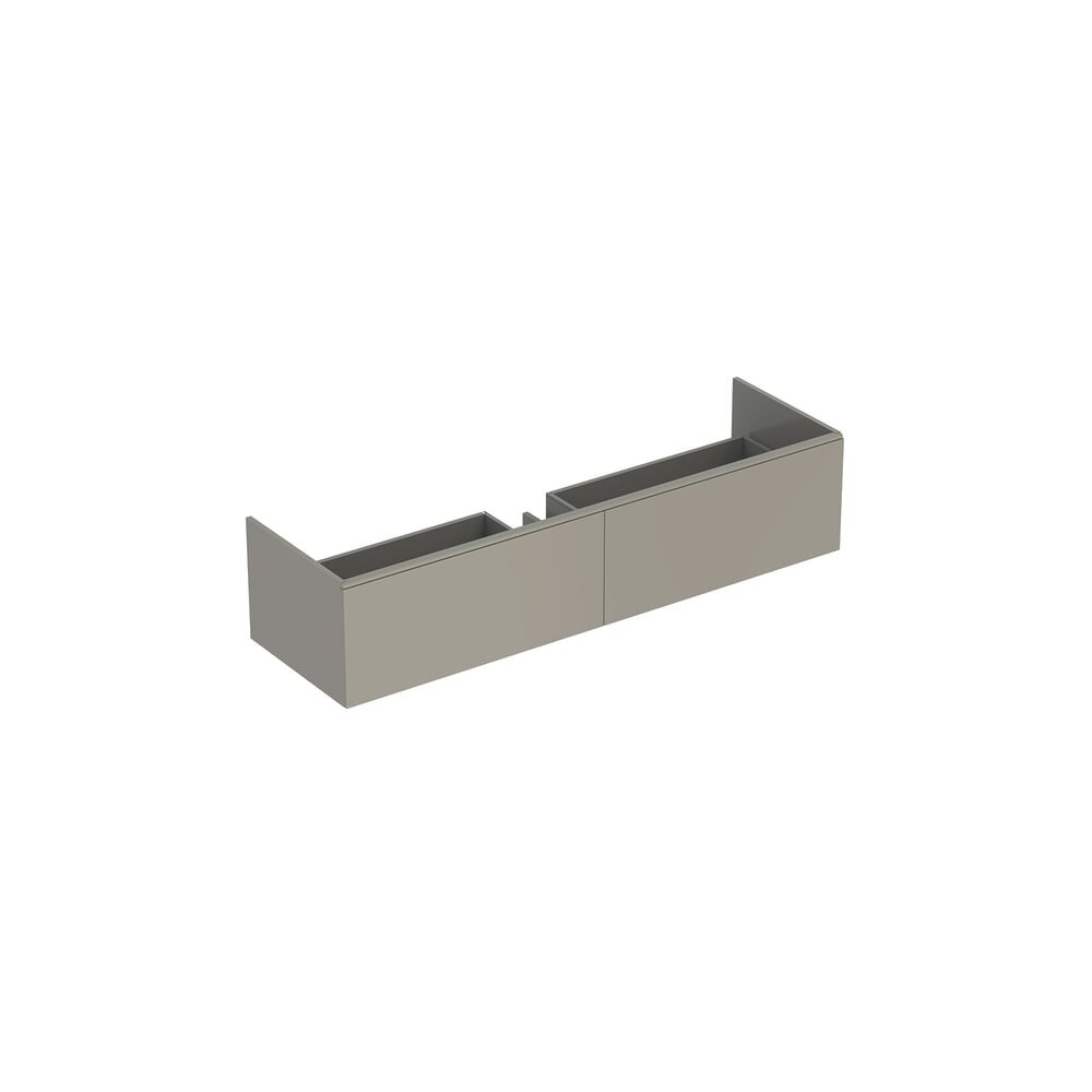 Dulap baza pentru lavoar suspendat Geberit Xeno2 greige 2 sertare 160 cm