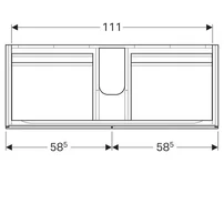 Dulap baza pentru lavoar suspendat Geberit Xeno2 greige 4 sertare 118 cm picture - 6