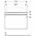 Dulap baza pentru lavoar suspendat maro/gri Geberit Citterio 1 sertar stanga sau dreapta 74 cm picture - 4