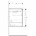 Dulap baza pentru lavoar suspendat proiectie mica alb Geberit Acanto 1 sertar 89 cm picture - 5