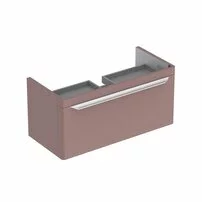 Dulap baza pentru lavoar suspendat taupe Geberit Myday 1 sertar 88 cm