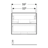 Dulap baza suspendat Geberit One alb lucios 60 cm cu 2 sertare picture - 4