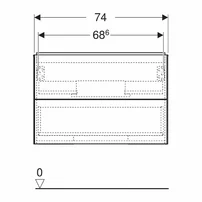Dulap baza suspendat Geberit One alb mat 75 cm cu 2 sertare picture - 3