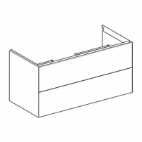 Dulap baza suspendat Geberit One nuc american Hickory 105 cm cu 2 sertare picture - 5