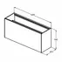 Dulap baza suspendat Ideal Standard Atelier Conca 1 sertar 120 cm alb mat picture - 6