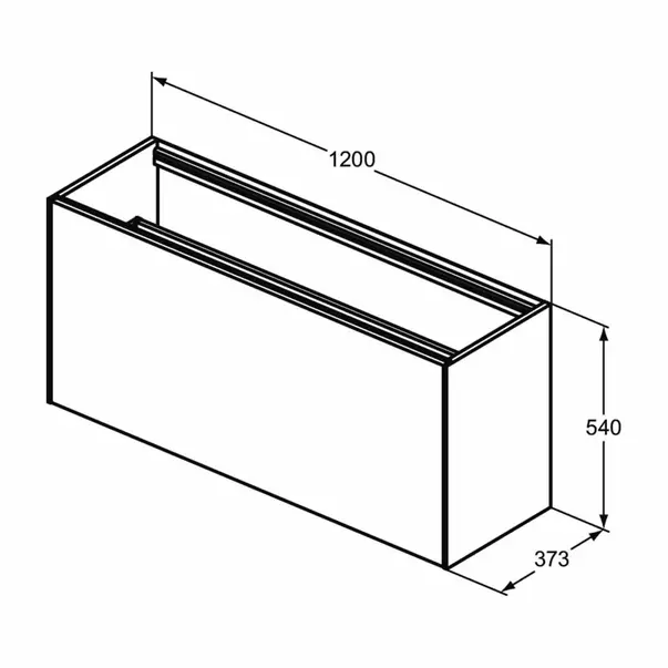 Dulap baza suspendat Ideal Standard Atelier Conca 1 sertar 120 cm alb mat picture - 6