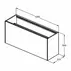 Dulap baza suspendat Ideal Standard Atelier Conca 1 sertar 120 cm finisaj nuc inchis picture - 7