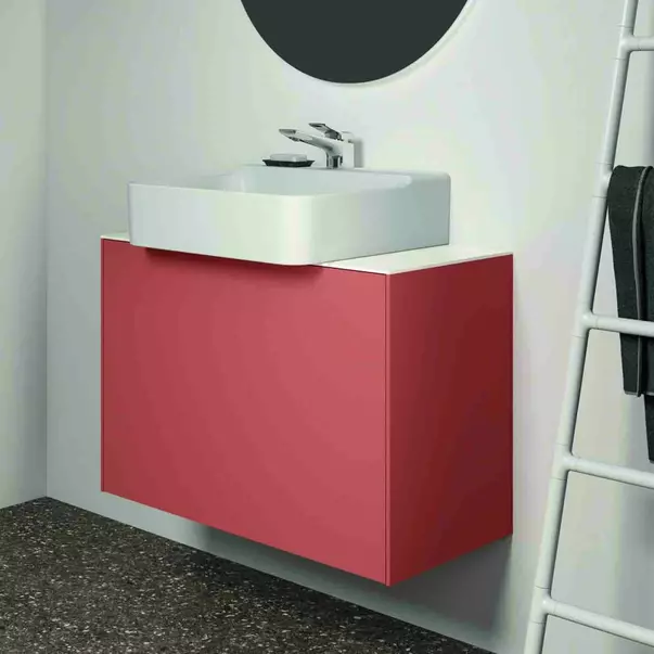 Dulap baza suspendat Ideal Standard Atelier Conca 1 sertar 80 rosu - oranj mat picture - 4