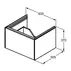 Dulap baza suspendat Ideal Standard Atelier Conca 1 sertar alb mat 60 cm picture - 10