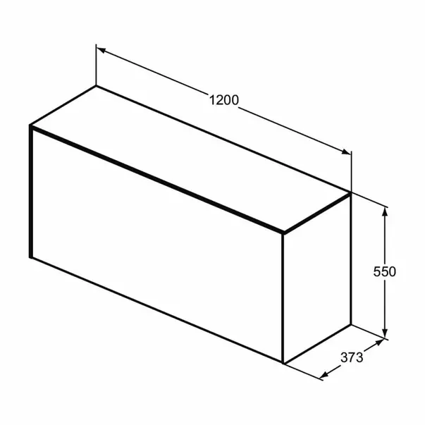 Dulap baza suspendat Ideal Standard Atelier Conca 1 sertar cu blat 120 cm alb mat picture - 7
