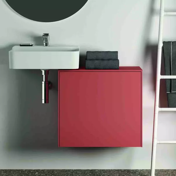 Dulap baza suspendat Ideal Standard Atelier Conca 1 sertar cu blat 60 cm rosu - oranj mat picture - 4
