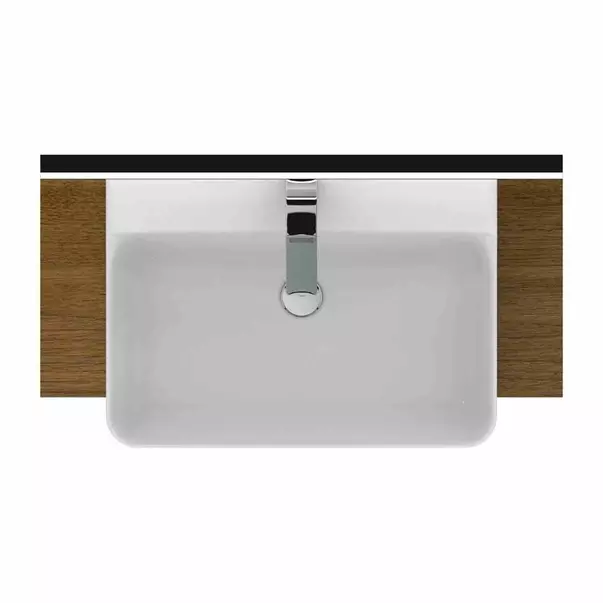 Dulap baza suspendat Ideal Standard Atelier Conca 1 sertar cu blat 80 cm finisaj nuc inchis picture - 9