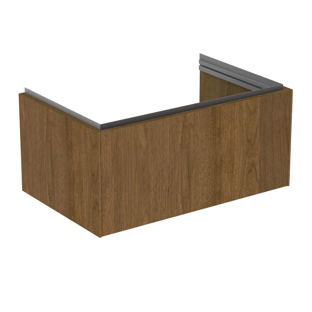 Dulap baza suspendat Ideal Standard Atelier Conca 1 sertar finisaj nuc inchis 80 cm