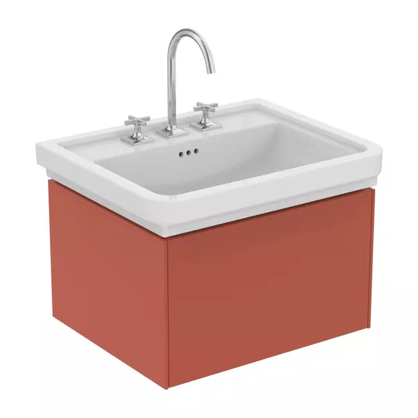 Dulap baza suspendat Ideal Standard Atelier Conca 1 sertar rosu - oranj 60 cm picture - 6