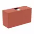 Dulap baza suspendat Ideal Standard Atelier Conca 1 sertar si blat cu decupaj central 100 cm rosu - oranj mat picture - 1
