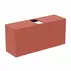 Dulap baza suspendat Ideal Standard Atelier Conca 1 sertar si blat cu decupaj central 120 cm rosu - oranj mat picture - 2
