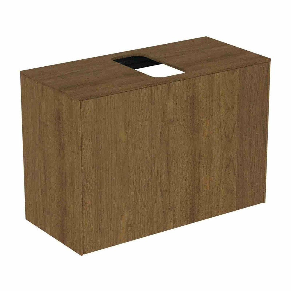 Dulap baza suspendat Ideal Standard Atelier Conca 1 sertar si blat cu decupaj central 80 cm finisaj nuc inchis Dulap baza suspendat Ideal Standard Atelier Conca 1 sertar si blat cu decupaj central 80 cm finisaj nuc inchis