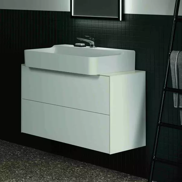 Dulap baza suspendat Ideal Standard Atelier Conca 2 sertare 100 cm alb mat picture - 5
