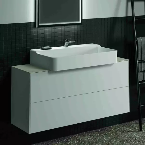 Dulap baza suspendat Ideal Standard Atelier Conca 2 sertare 120 cm alb mat picture - 2