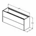 Dulap baza suspendat Ideal Standard Atelier Conca 2 sertare 120 cm finisaj stejar deschis picture - 6