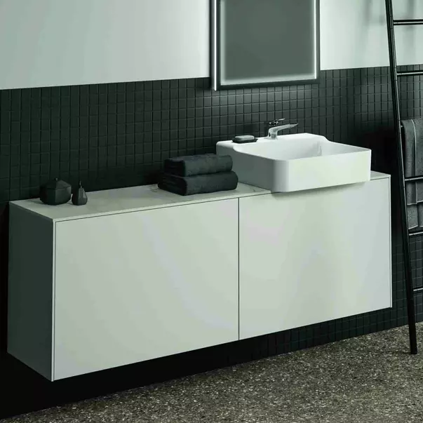 Dulap baza suspendat Ideal Standard Atelier Conca 2 sertare 160 cm alb mat picture - 2