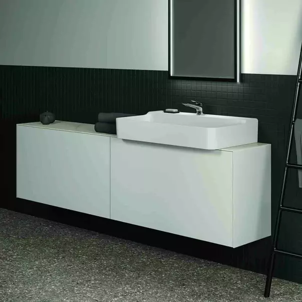 Dulap baza suspendat Ideal Standard Atelier Conca 2 sertare 200 cm alb mat picture - 4