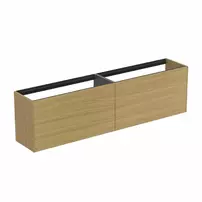 Dulap baza suspendat Ideal Standard Atelier Conca 2 sertare 200 cm finisaj stejar deschis
