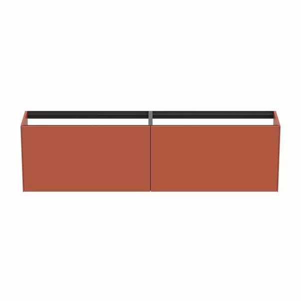 Dulap baza suspendat Ideal Standard Atelier Conca 2 sertare 200 cm rosu - oranj mat picture - 5