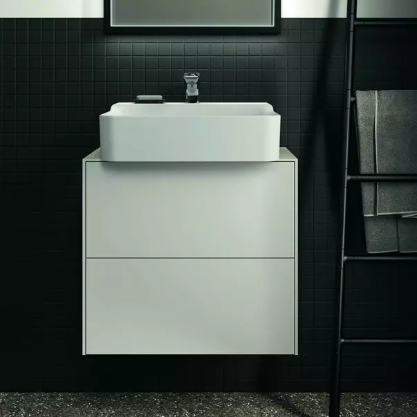 Dulap baza suspendat Ideal Standard Atelier Conca 2 sertare 60 cm alb mat picture - 3
