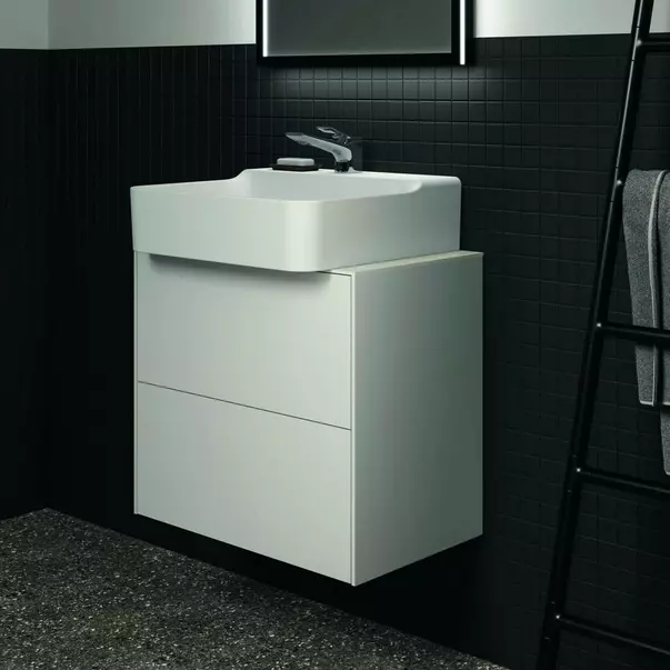 Dulap baza suspendat Ideal Standard Atelier Conca 2 sertare 60 cm alb mat picture - 5
