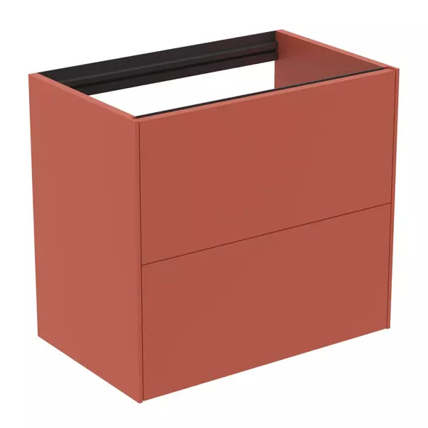 Dulap baza suspendat Ideal Standard Atelier Conca 2 sertare 60 rosu - oranj mat picture - 2