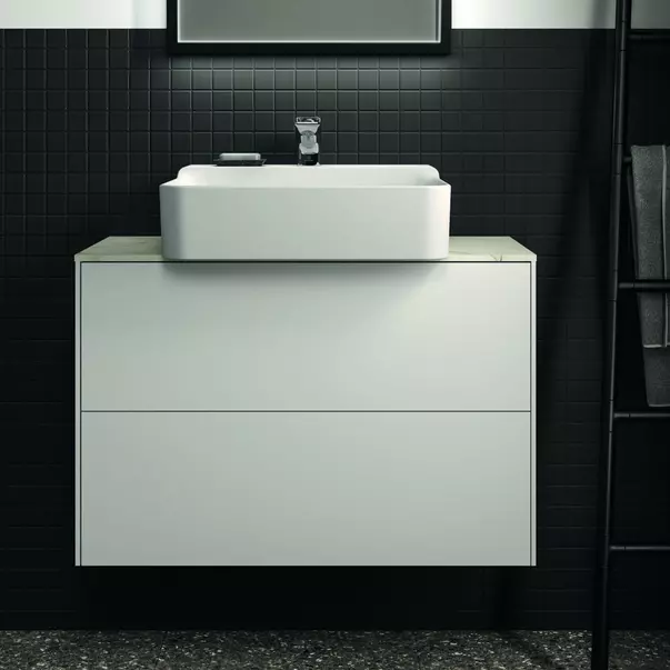 Dulap baza suspendat Ideal Standard Atelier Conca 2 sertare 80 cm alb mat picture - 3