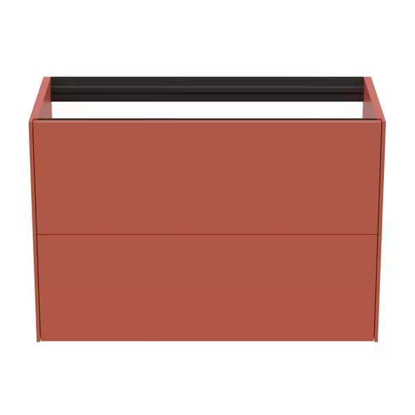 Dulap baza suspendat Ideal Standard Atelier Conca 2 sertare 80 rosu - oranj mat picture - 4