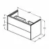 Dulap baza suspendat Ideal Standard Atelier Conca 2 sertare alb mat 100 cm picture - 9